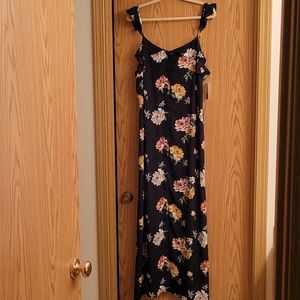B.P. Floral Ruffle Strap Maxi Dress